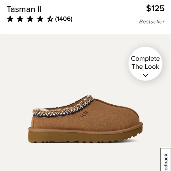 UGG Brown Tasman II Slippers with Patterned Trim - Picture 2 of 7